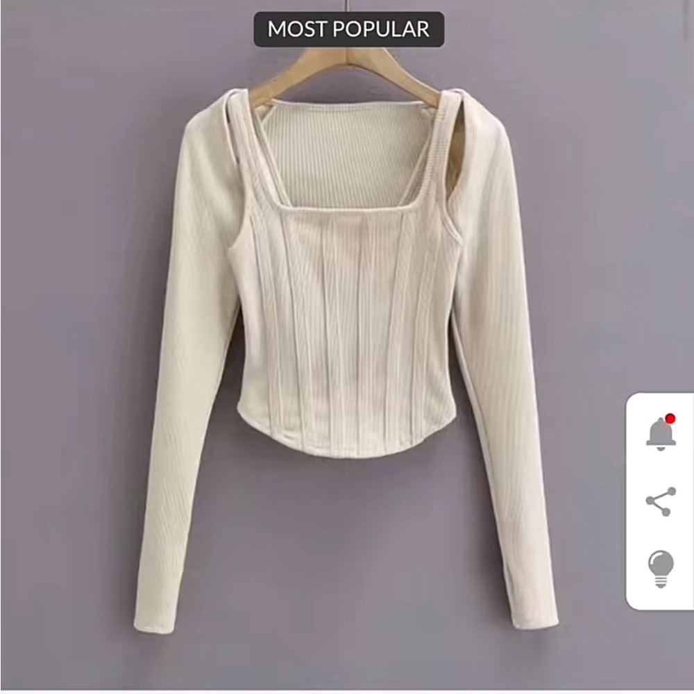 Beige corset tank top